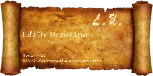 Léh Urzulina névjegykártya